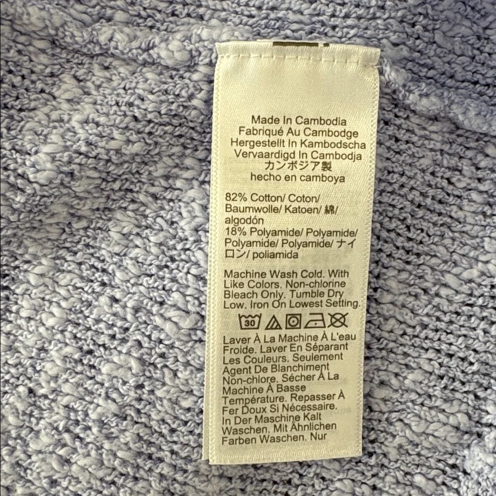 J. Crew Blue Cotton Blend V- Neck Lightweight Sweater Vest, Size XL, NWT